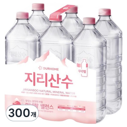 아워홈 지리산수 무라벨, 300개, 2L
