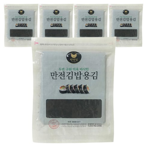 만전김 두번구운 김밥용 김, 115g, 5개