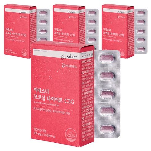 에스더포뮬러 여에스더 모로실 다이어트 C3G 9.8g, 14정, 4개
