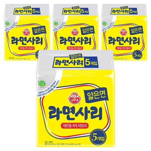 오뚜기 라면사리 얇은면 110g, 20개