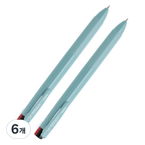 사라사 클립 3색 펜 0.4mm, 미스트블루, 6개
