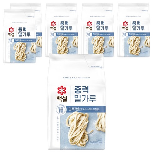 백설 중력 밀가루, 2.5kg, 6개