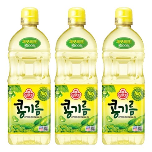 오뚜기 콩기름, 500ml, 3개
