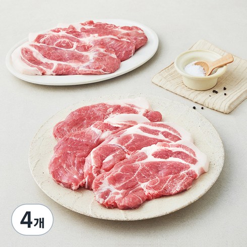 하이포크 한돈 목심 구이용 (냉장), 1kg, 4팩
