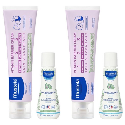 무스텔라 비타민 배리어 크림 123 100ml + 노-린스 클렌징 워터 50ml 세트, 2세트