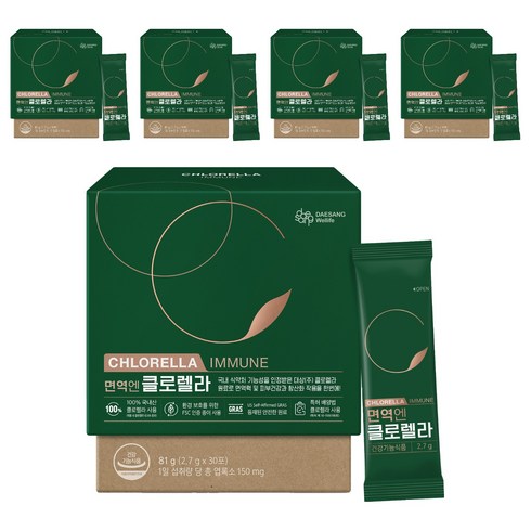 대상웰라이프 정품 면역엔 클로렐라 30p, 81g, 5개