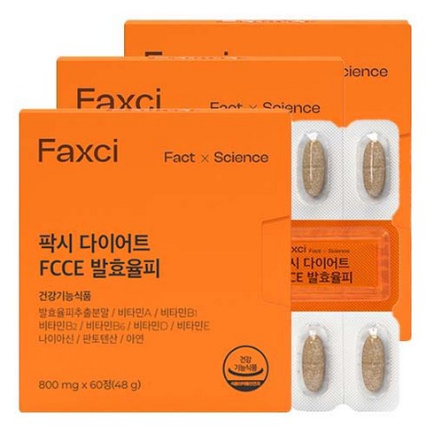 팍시 다이어트 FCCE 발효율피, 60정, 3개