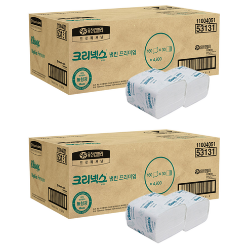 크리넥스 냅킨 프리미엄, 60개, 160개입