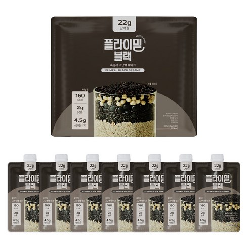 플라이밀 단백질 쉐이크 블랙, 45g, 7개