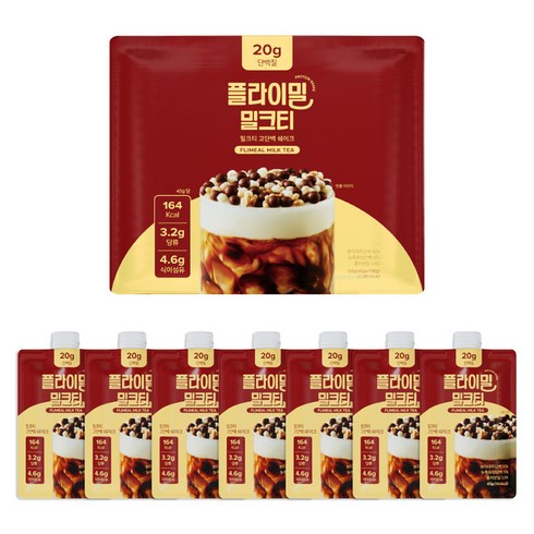 플라이밀 단백질 쉐이크 밀크티, 45g, 7개