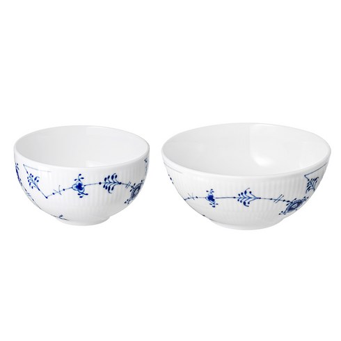 로얄코펜하겐 블루 코펜하겐 한식기 밥그릇 + 국그릇 세트, 블루 + 화이트, 1세트