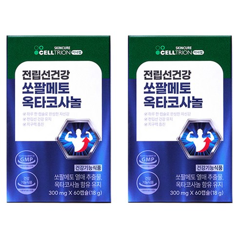 이너랩 전립선건강 쏘팔메토 옥타코사놀 18g, 2개, 60정