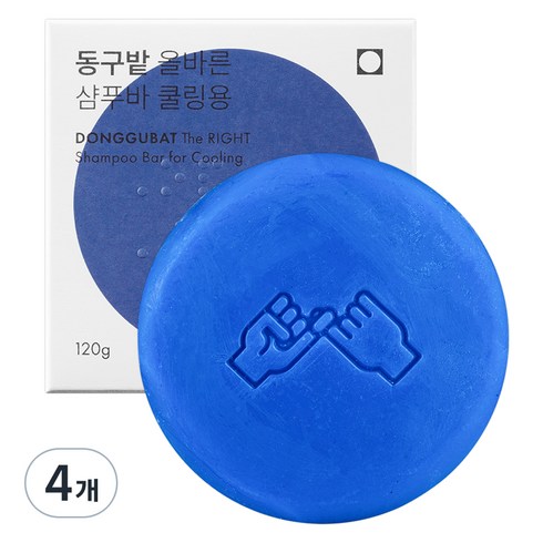 동구밭 올바른 샴푸바 쿨링용, 120g, 4개