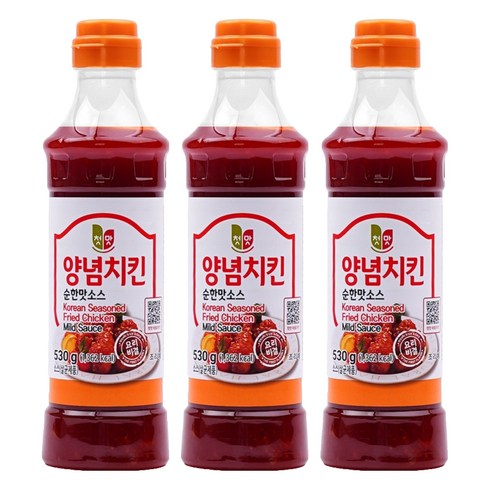 첫맛 양념치킨 순한맛소스, 530g, 3개