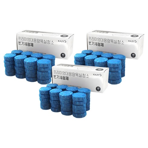 가쯔 프리미엄 대용량 욕실 청소 변기 세정제, 50g, 120개