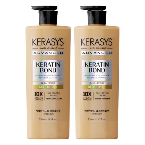 케라시스 어드밴스드 케라틴 본드 딥 리페어 샴푸, 750ml, 2개