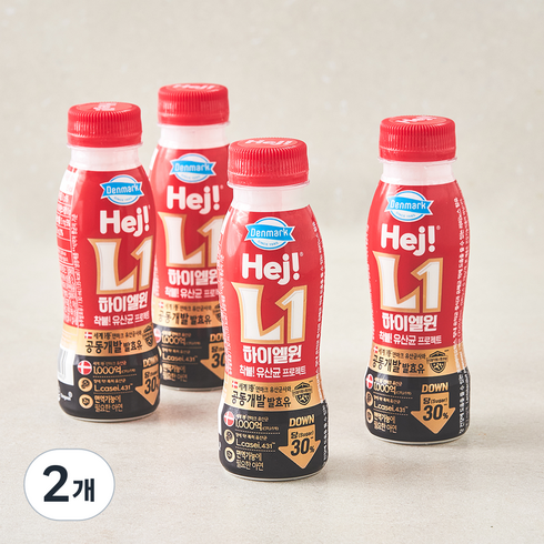 덴마크하이 엘원 요구르트, 2개, 4개입, 130ml
