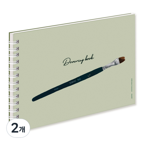 뮤니드 미니 드로잉북 카키 130g, 215 x 152 mm, 2개