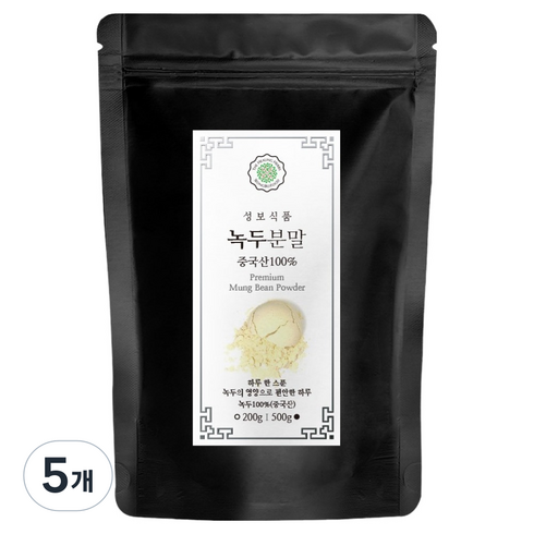 성보식품 녹두분말, 500g, 5개
