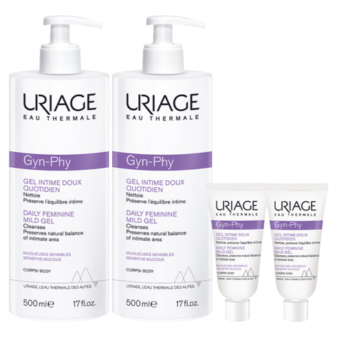 유리아쥬 진피 데일리 페미닌 마일드 젤 여성청결제 500ml + 진피 3ml, 2개