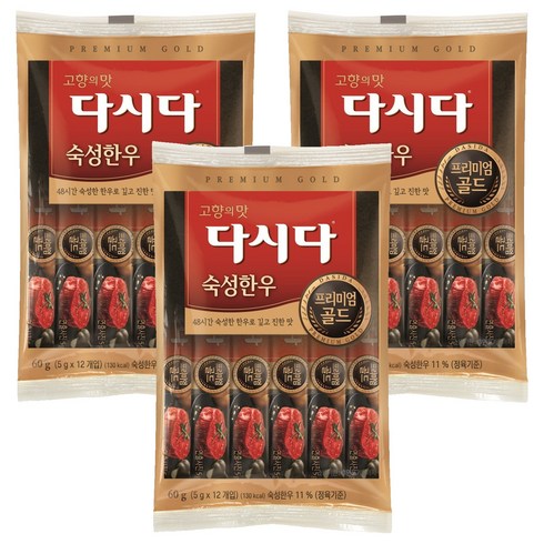 다시다 프리미엄골드 숙성한우12p, 60g, 3개