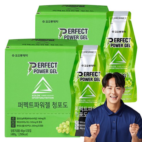 코오롱제약 퍼펙트 파워젤 청포도 12p, 2개, 480g