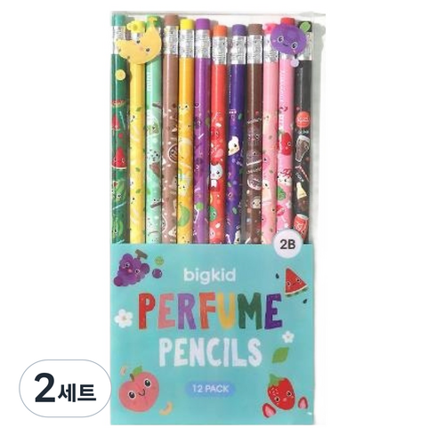 빅키드 향기나는 연필 12종 세트, 혼합색상, 2세트