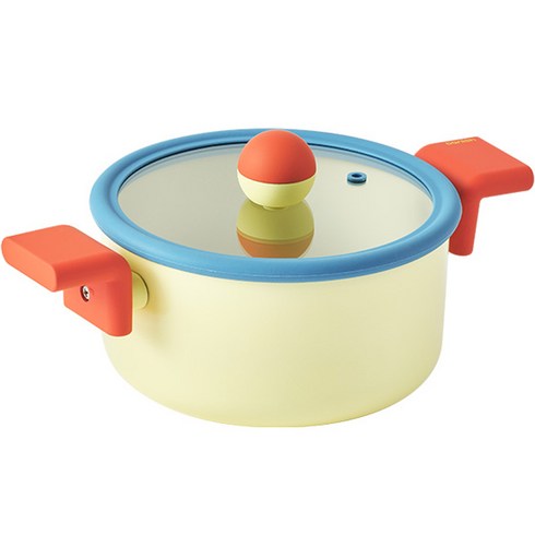 네오플램 인덕션 대니쉬 양수냄비, 18cm, 혼합색상, 1개