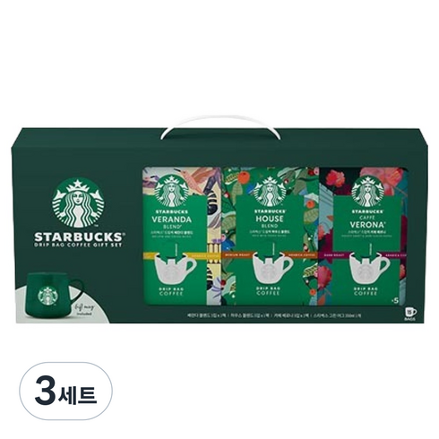 스타벅스 드립백 선물세트, 베란다 5p + 하우스 5p + 카페 5p, 3세트