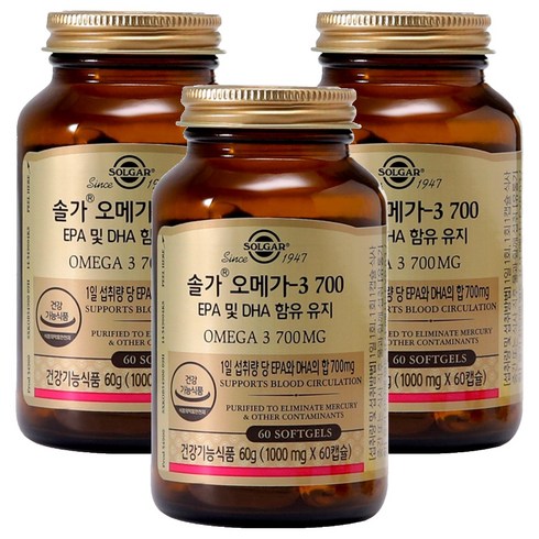 솔가 오메가-3 700, 60정, 3개