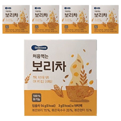 베베쿡 처음 먹는 보리차, 3g, 18개입, 5개