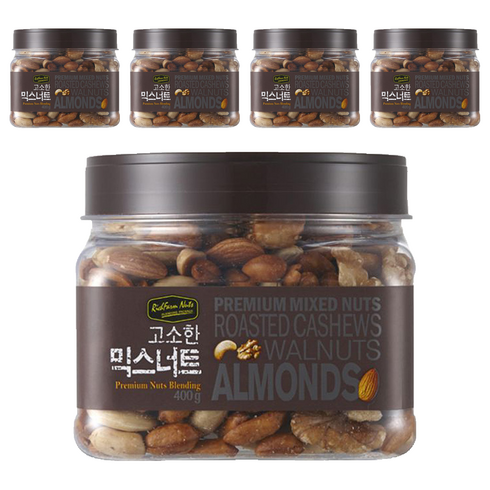 리치팜너트 고소한 믹스너트, 400g, 5개
