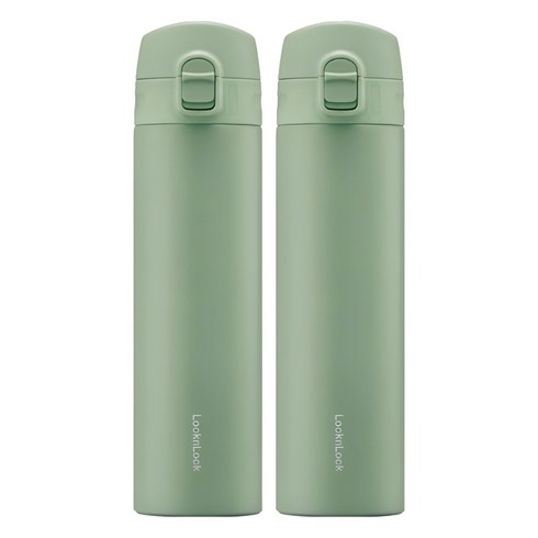 락앤락 데일리 슬림핏 원터치 텀블러, 2개, 400ml, 그린