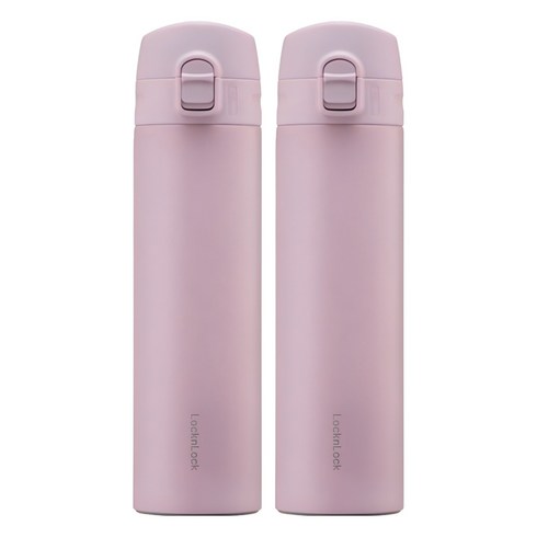 락앤락 데일리 슬림핏 원터치 텀블러, 바이올렛, 400ml, 2개