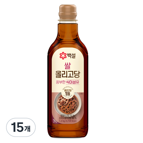 백설 쌀 올리고당, 1.2kg, 15개