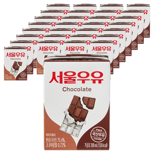서울우유 초코 우유, 200ml, 96개