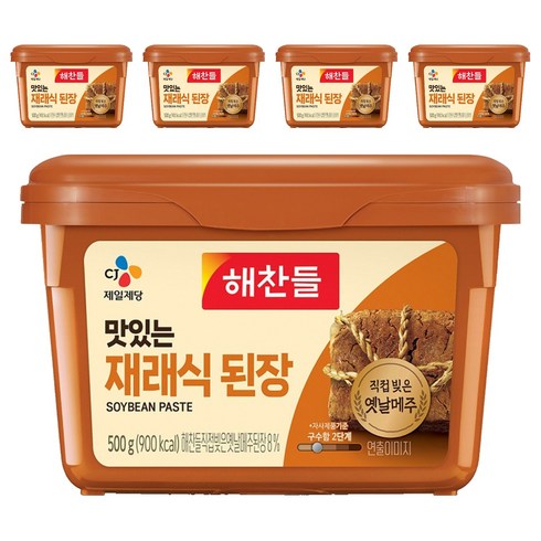 해찬들 재래식 된장, 500g, 5개