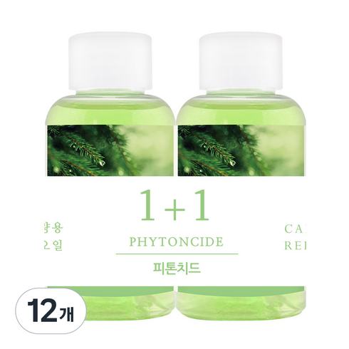 더허브샵 차량용 디퓨져 리필오일 50ml 리필, 피톤치드, 12개