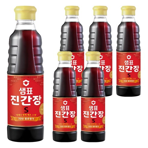 샘표 진간장 S, 500ml, 6개