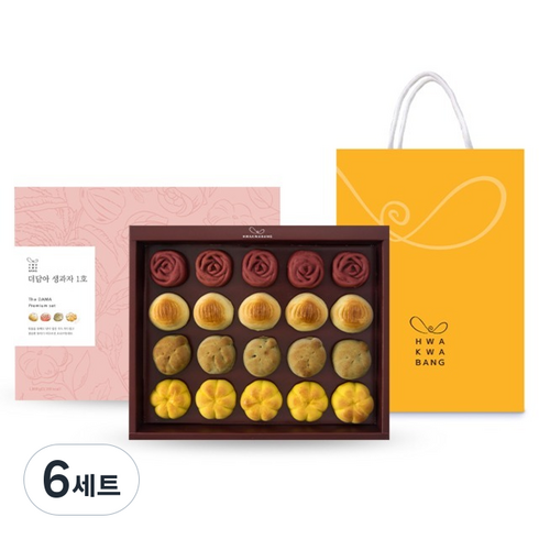 화과방 더담아 생과자1호 1kg + 쇼핑백 세트, 6세트