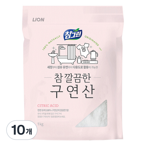 참그린 참 깔끔한 구연산 주방세제, 1kg, 10개