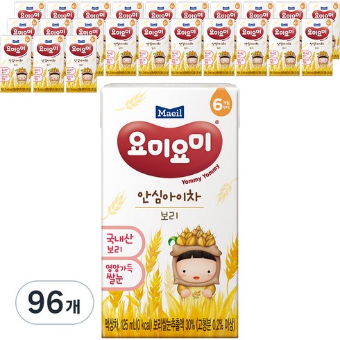 요미요미 안심아이차 보리, 125ml, 96개