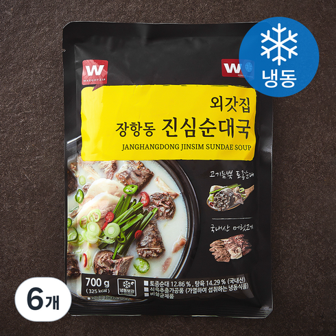 외갓집 장항동 진심 순대국 (냉동), 700g, 6개