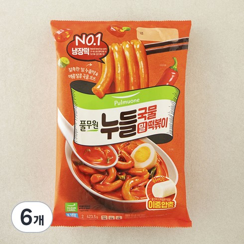 풀무원 밀 누들 국물떡볶이 2인분, 423.5g, 6개