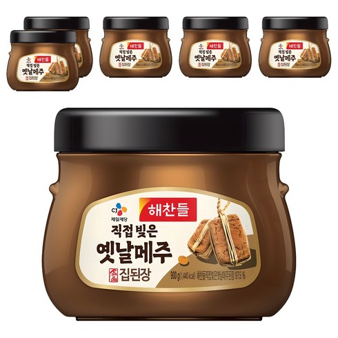 해찬들 직접 빚은 옛날메주 집된장, 900g, 6개