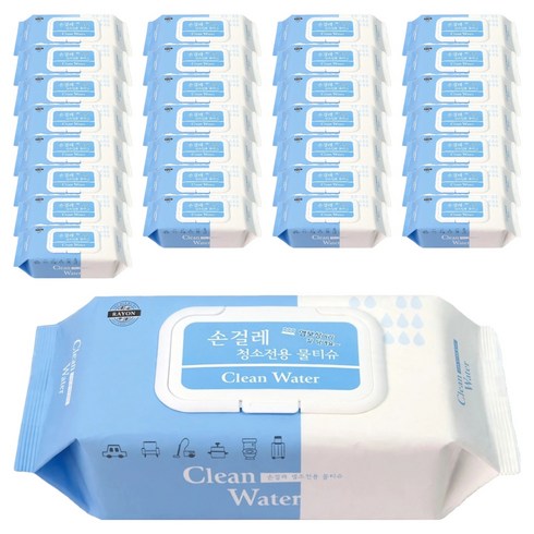 미엘 클린워터 청소용 물티슈, 30개