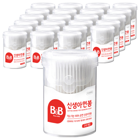 비앤비 신생아 면봉, 210개입, 24개