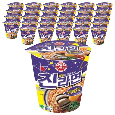 오뚜기 진라면 약간매운맛 컵 65g, 30개