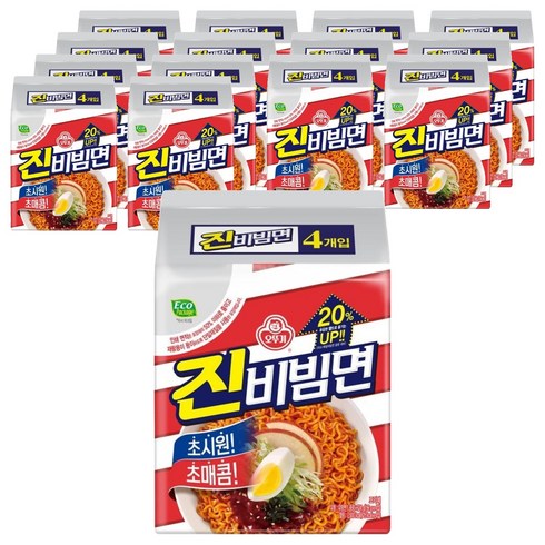 오뚜기 진비빔면 156g, 60개