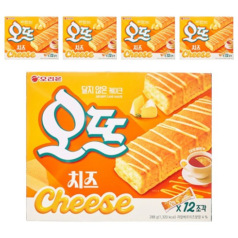 오리온 진한 디저트 케익 오뜨 치즈, 288g, 5개
